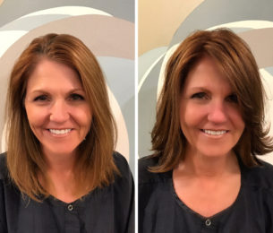 Stunning Makeover to a Rich Brunette Layered Bob