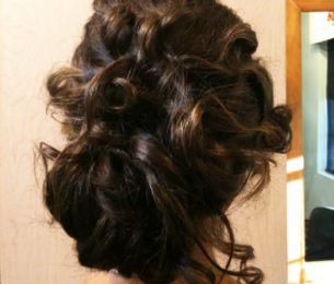 Updo with Loose Curls